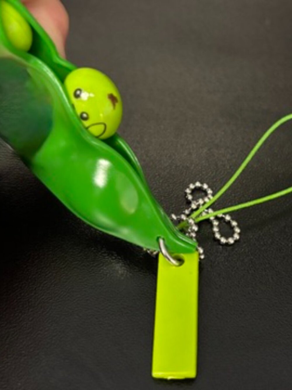 Peas (Pea) n a Pod Squishy Key Chain Fidget Book Bag Toy-1